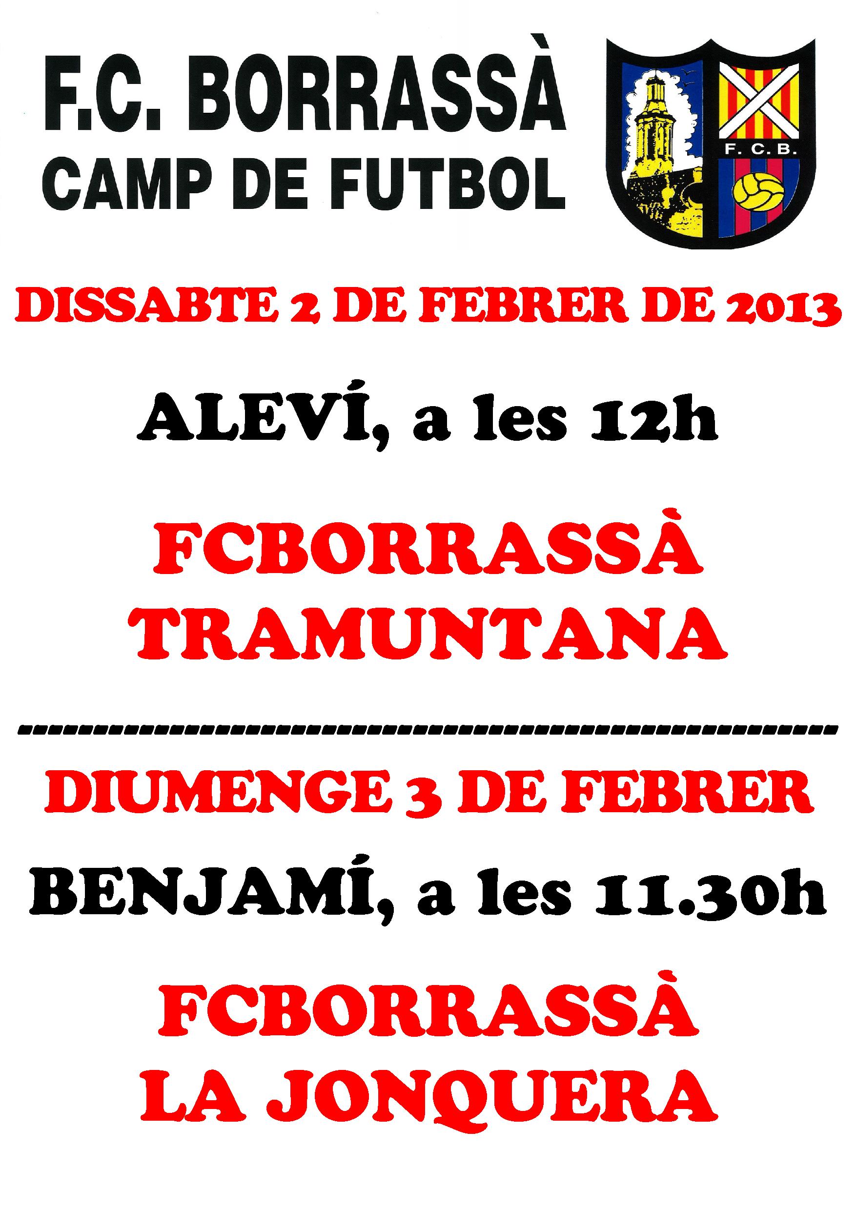 Els equips d'alevins i benjamins del Futbol Club Borrassà juguen partits aquest cap de setmana al Camp d'Esports Municipal.
